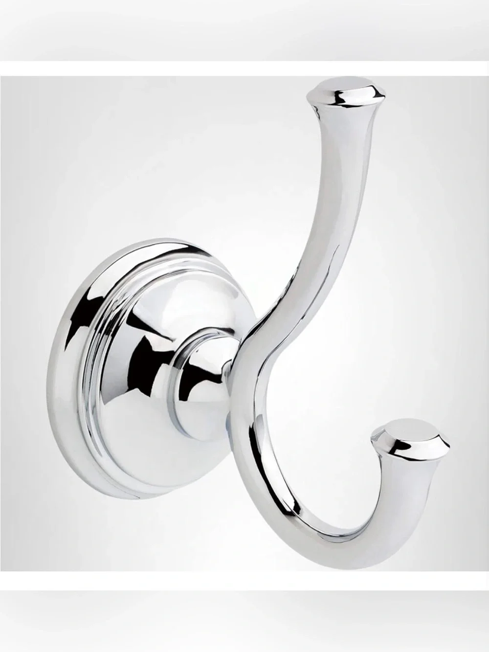 Delta Double Towel Hook for Bathroom or Kitchen| Polished Chrome | Cassidy